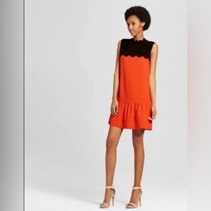 Victoria Beckham X Target - Orange & Black W/Scallop - XL - NWT